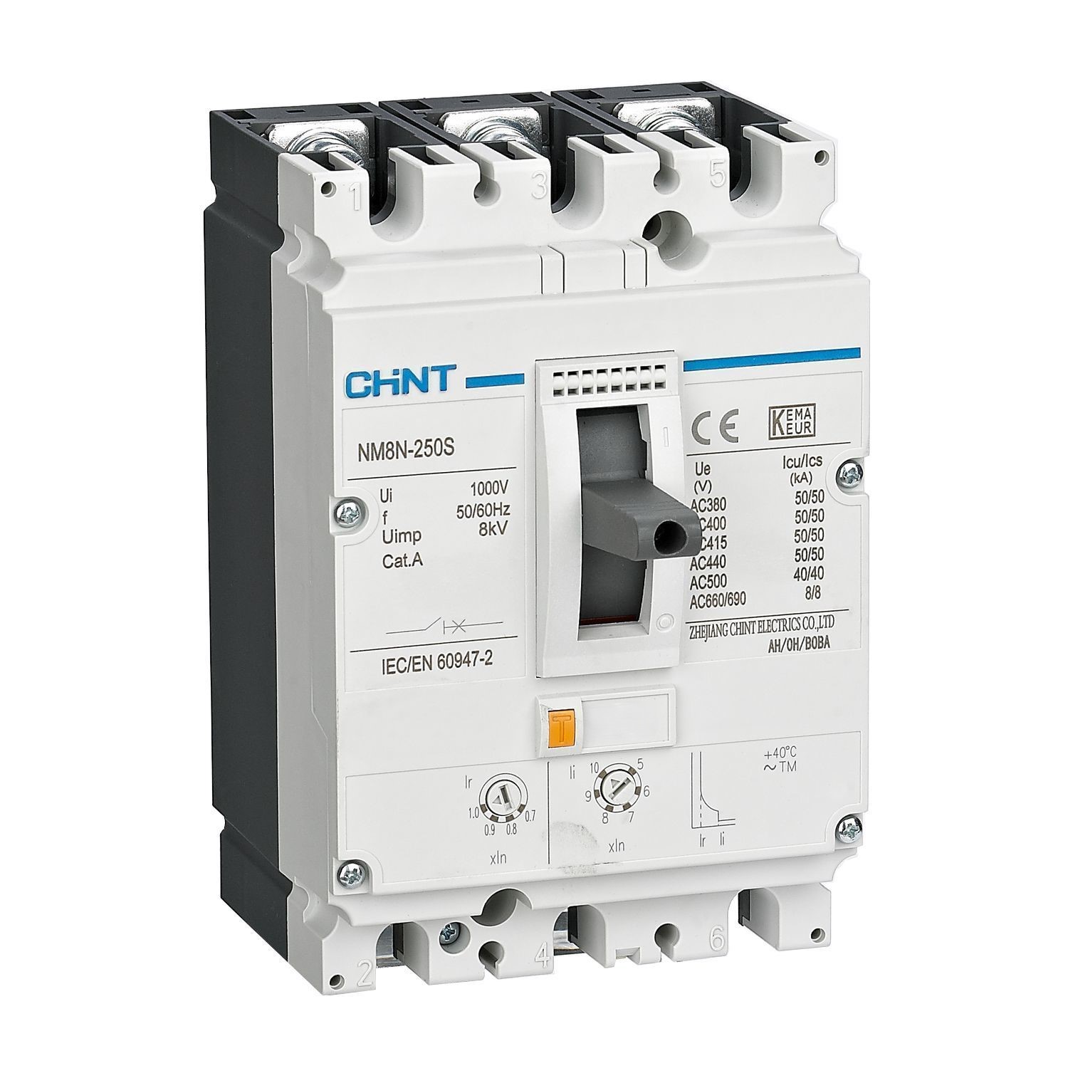 Авт. выкл. NM8N-250H TM 3P 160А 100кА с рег. термомаг. расцепителем (R)