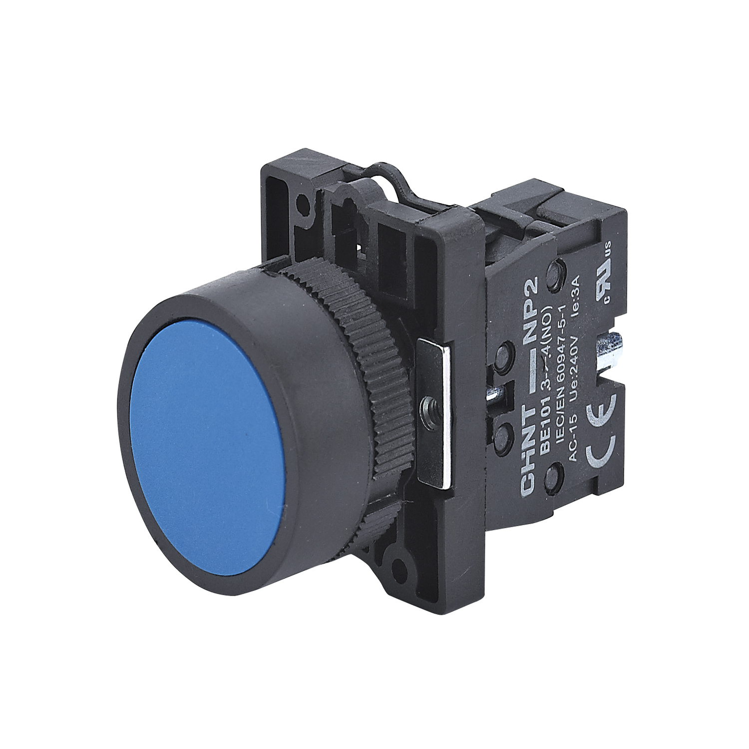 Кнопка управления NP2-EA62 без подсветки синяя 1НЗ, IP40 (R)