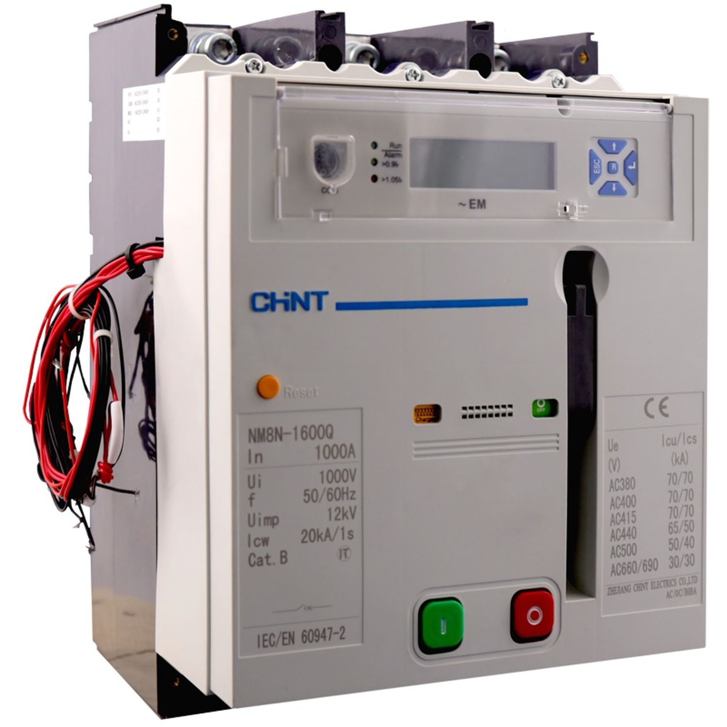 Авт. выкл. NM8N-1600S EM 3P 1600А 50кА с электр. расцепителем, LCD, МП 230AC (R)