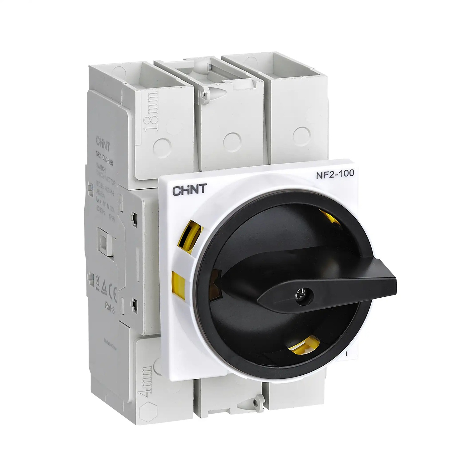 Выкл.-разъед. NF2-32/3HBR дверного монтажа, черная ручка с замком (R)