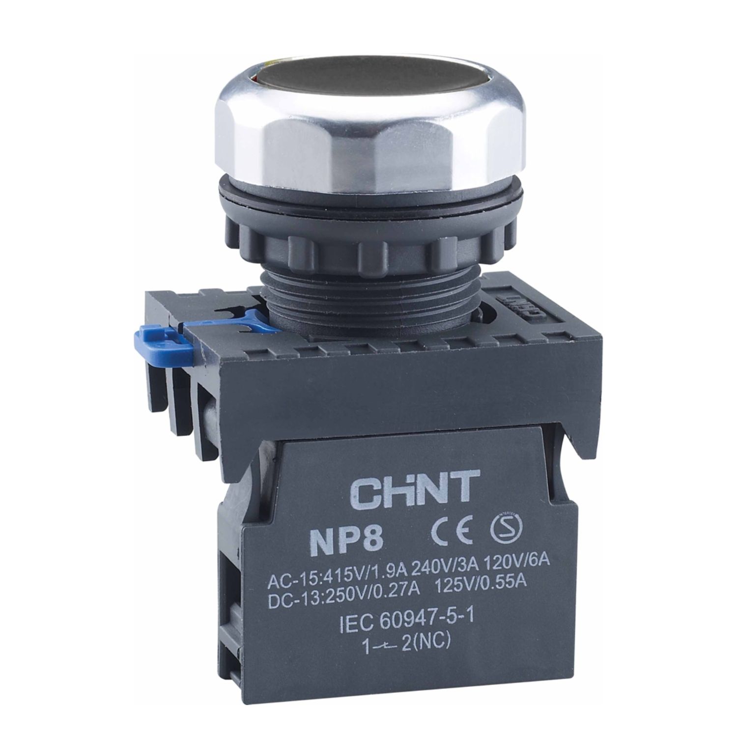 Кнопка управления NP8-10BN/2 без подсветки черная 1НО IP65 (R)