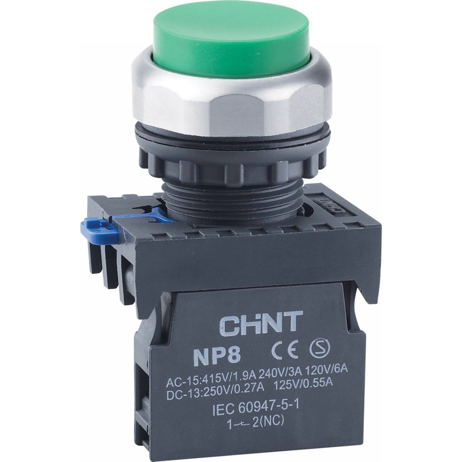 Кнопка управления NP8-10GN/3 без подсветки зелёная 1НО IP65 (R)