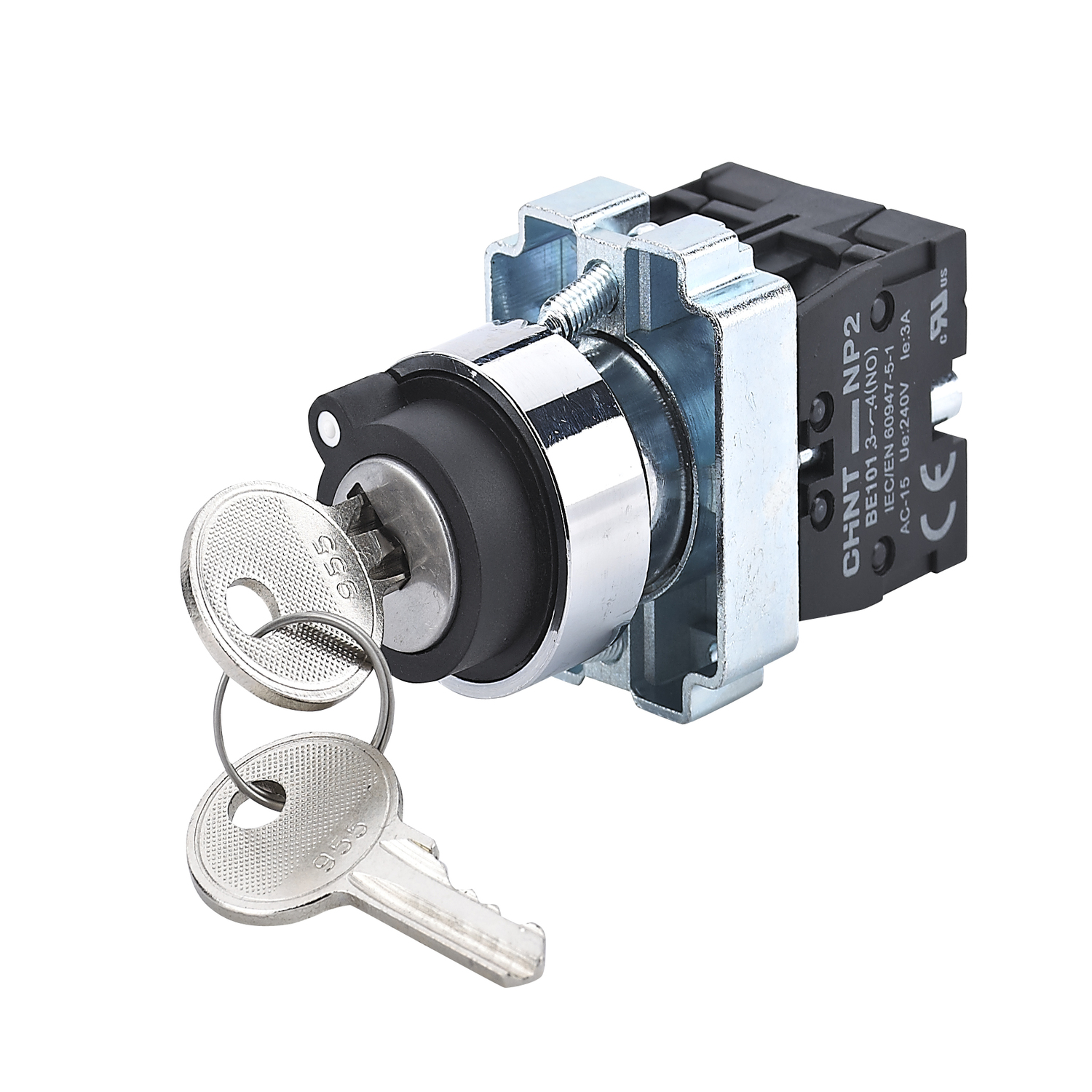 Переключатель NP2-BG23, 2 положения фиксацией, 2НО, IP40 (R)