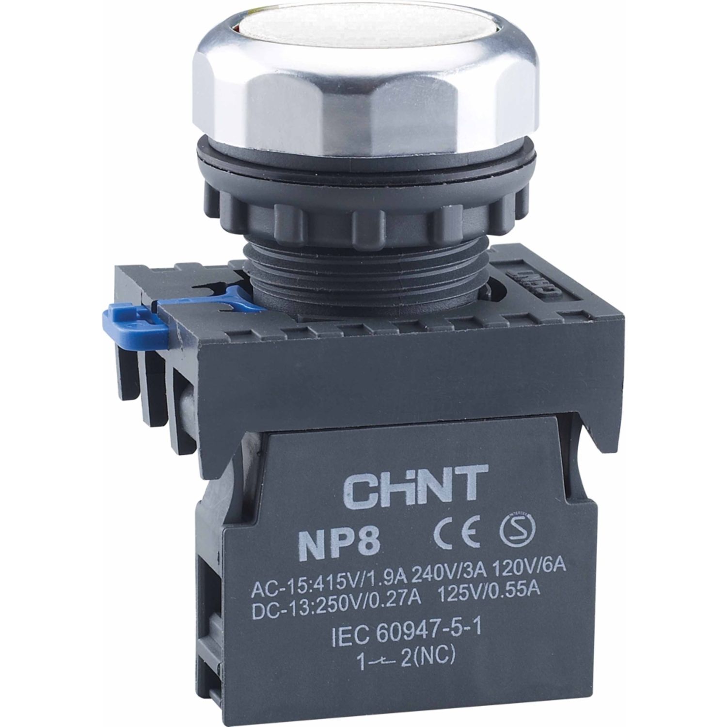 Кнопка управления NP8-10BND/1 1НО белая AC110В-220В(LED) IP65 (R)