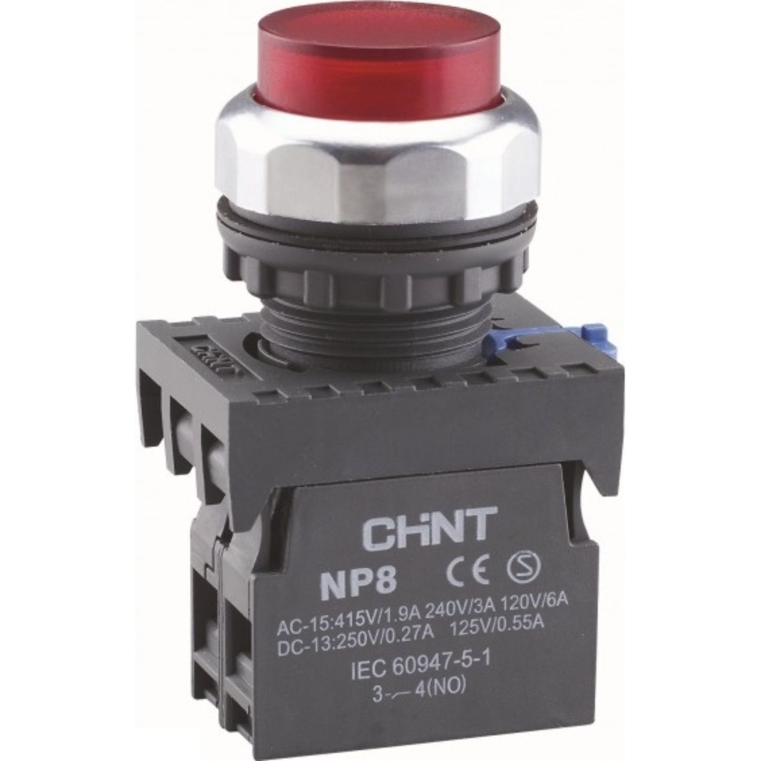 Кнопка управления NP8-01GND/4 1НЗ красная AC110В-220В(LED) IP65 (R)