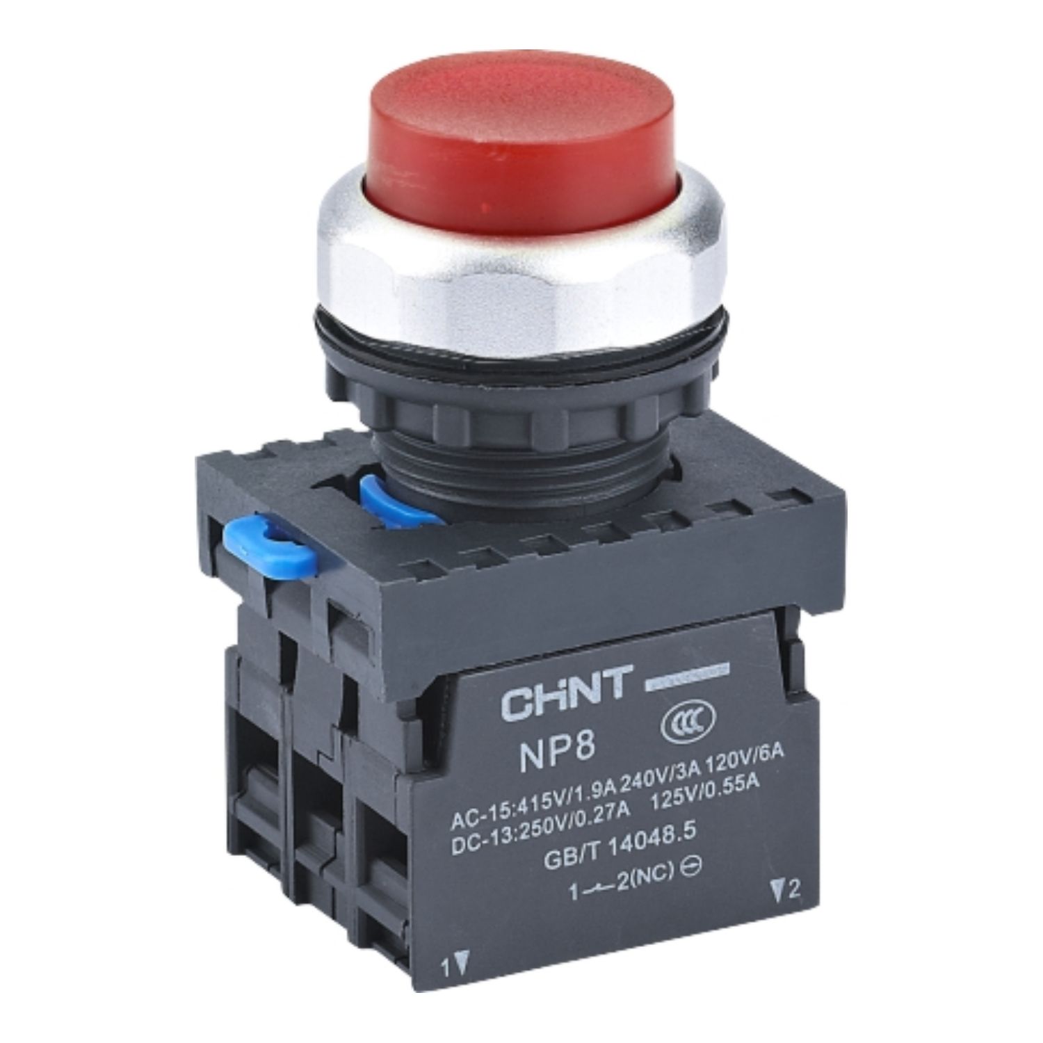 Кнопка управления NP8-11GND/4 1НО+1НЗ красная AC110В-220В(LED) IP65 (R)
