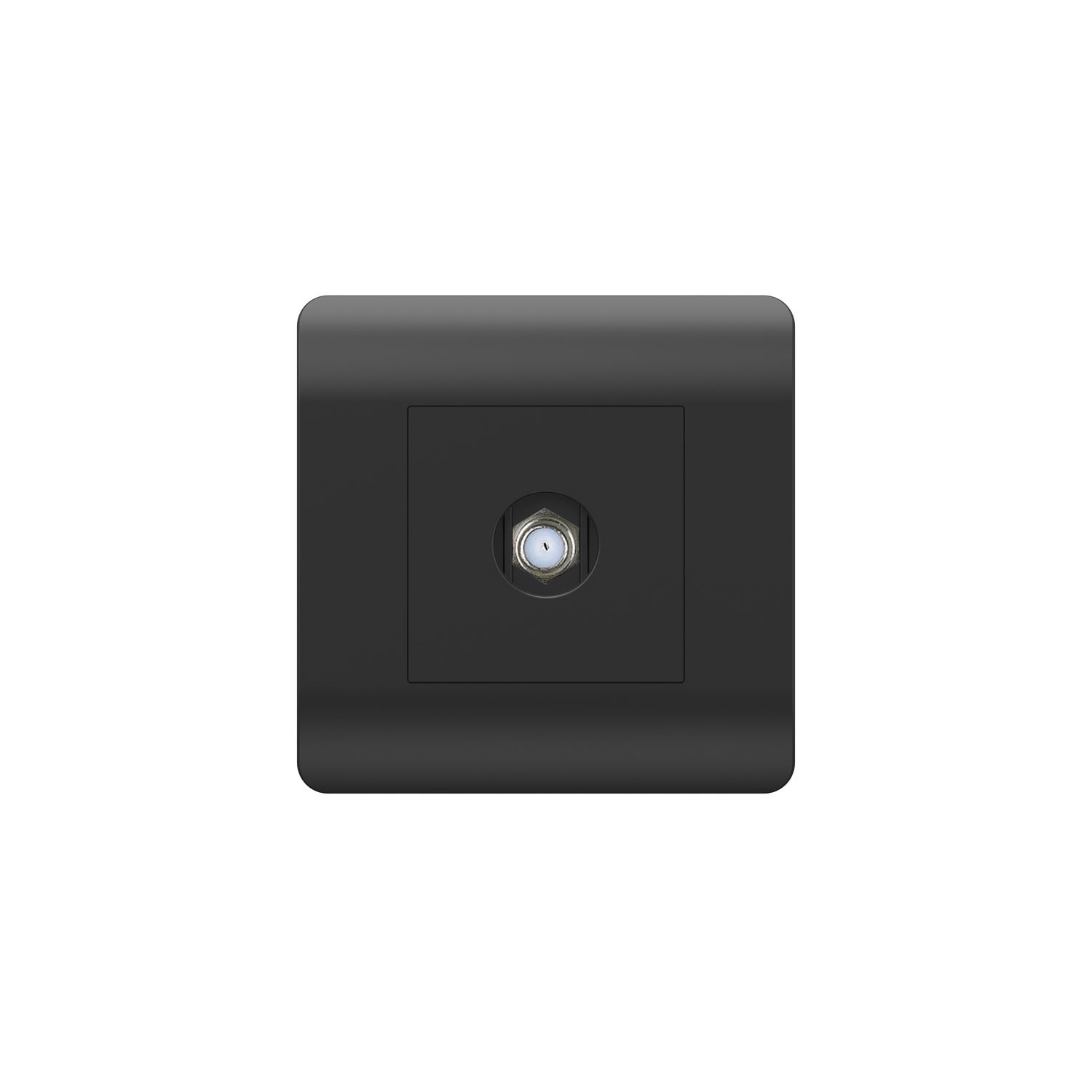 (NEW3-E) Розетка антенная одиночная SAT коннектор, черный