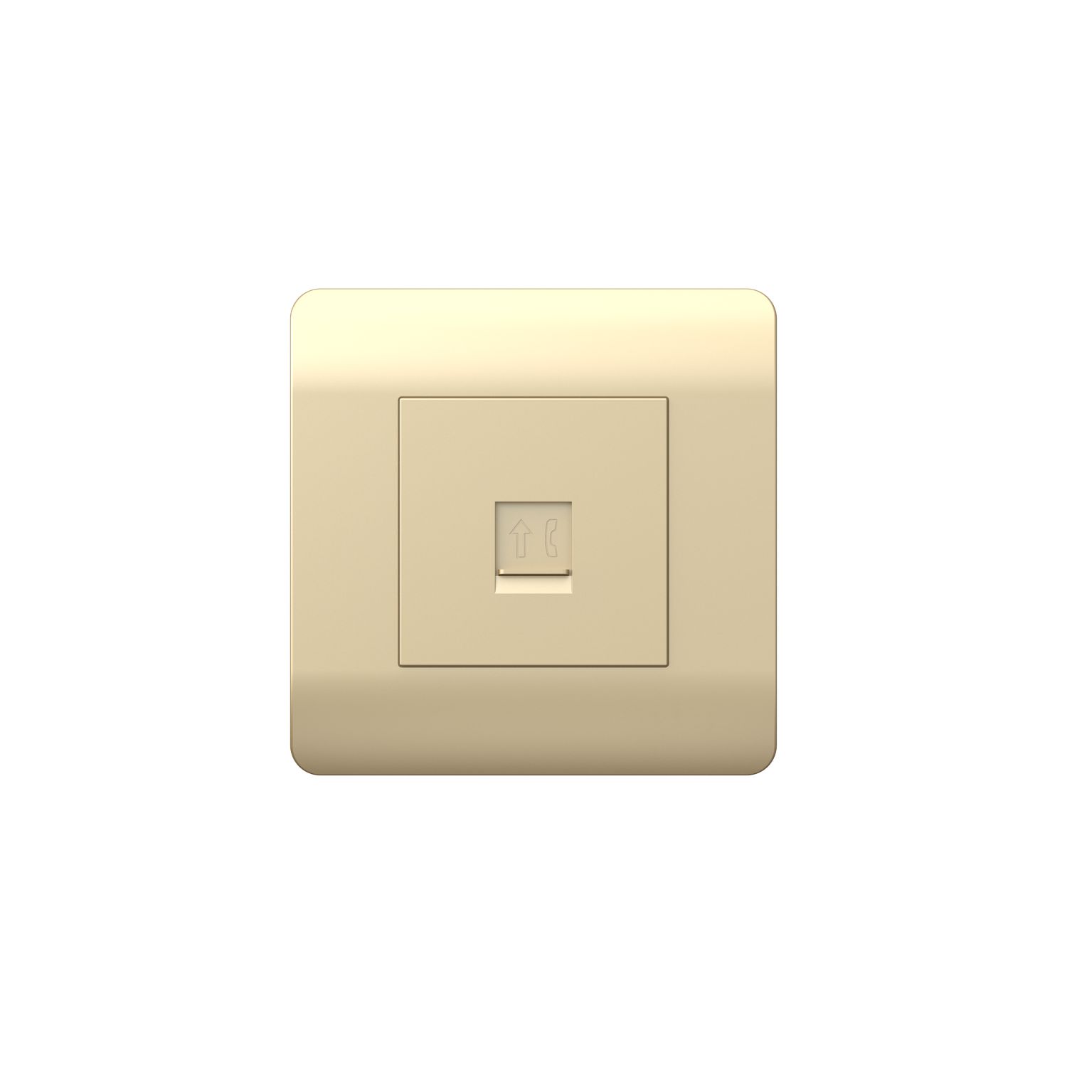 (NEW3-E) Розетка телефонная 1xRJ11, шампань