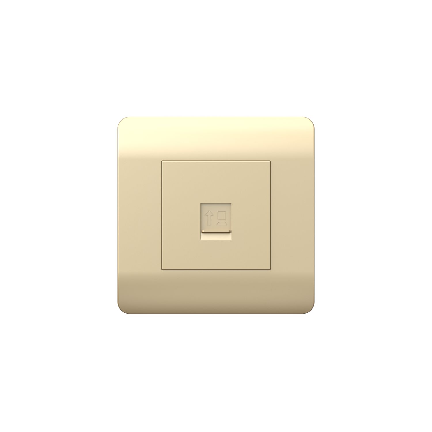 (NEW3-E) Розетка компьютерная 1хRJ45, шампань