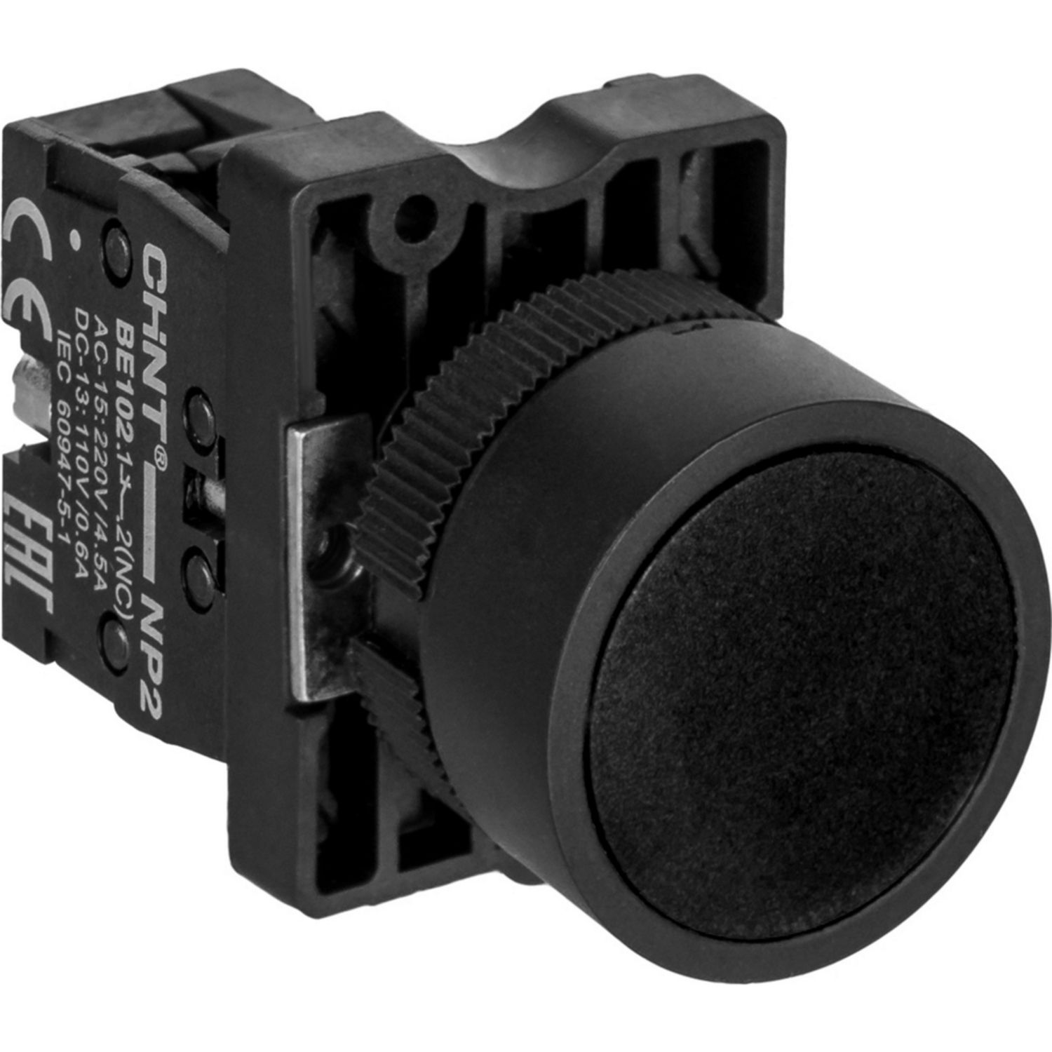 Кнопка управления NP2-EA21 без подсветки черная 1НО IP40