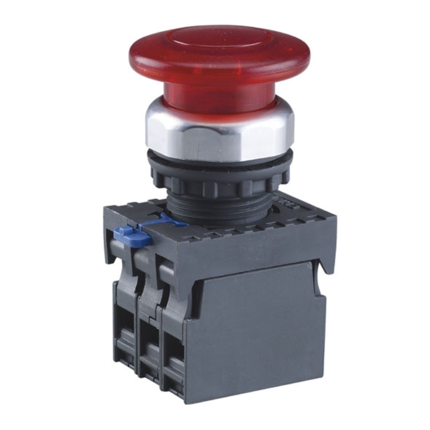 Кнопка упр. "Грибок" Φ40мм NP8-11MD/14 подсвет., самовозв., красн., AC110-230В, 1НО+1НЗ, IP65 (R)